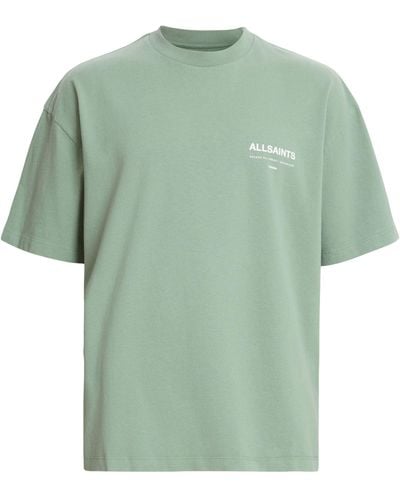 AllSaints Organic Cotton Access Logo T-shirt - Green