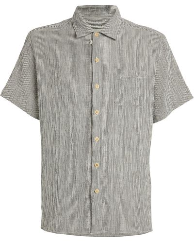 Oliver Spencer Stretch-cotton Striped Shirt - Gray