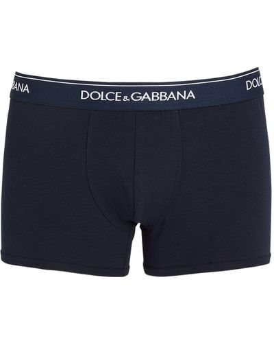 Dolce & Gabbana Logo Trunks (pack Of 2) - Blue