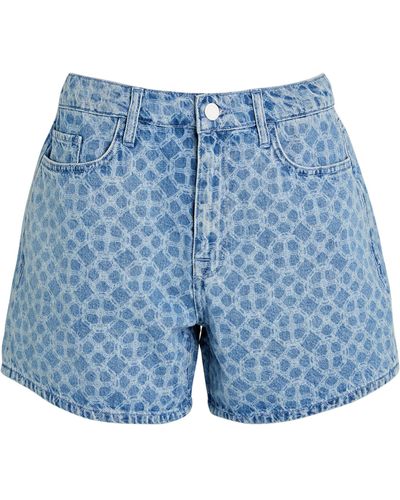 Triarchy Cotton Crawford Shorts - Blue