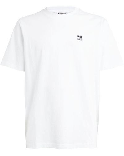 WOOD WOOD Embroidered Logo Bobby T-shirt - White