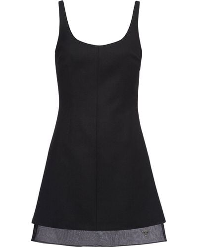 Prada Wool Mini Dress - Black