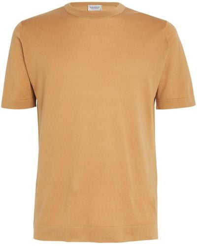 John Smedley Sea Island Cotton T-shirt - Natural