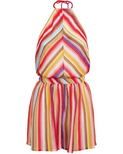 Missoni Striped Playsuit - Red