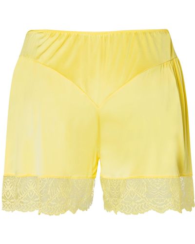 Hanro Lace-trim Josephine Shorts - Yellow