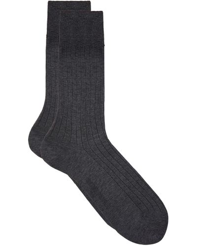 FALKE Milano Ribbed Socks - Gray