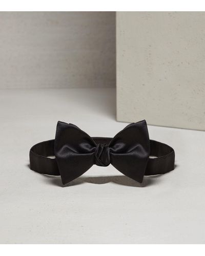 Brunello Cucinelli Silk-blend Bow Tie - Black