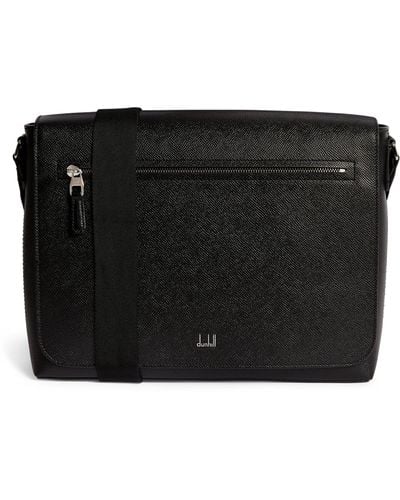 Dunhill Leather Cadogan Messenger Bag - Black