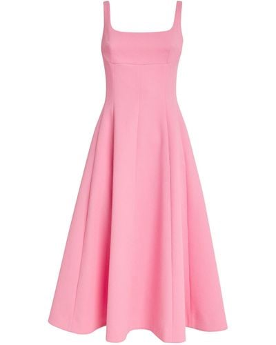 Emilia Wickstead Double Crepe Asia Dress - Pink