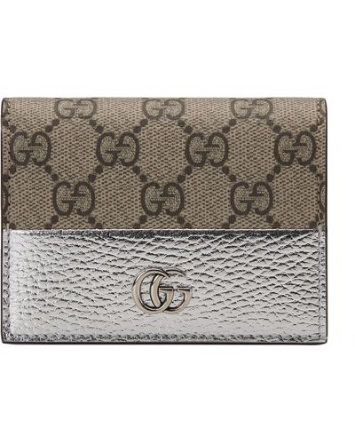Gucci Canvas Gg Marmont Wallet - Metallic