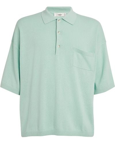 Commas Knitted Polo Shirt - Green