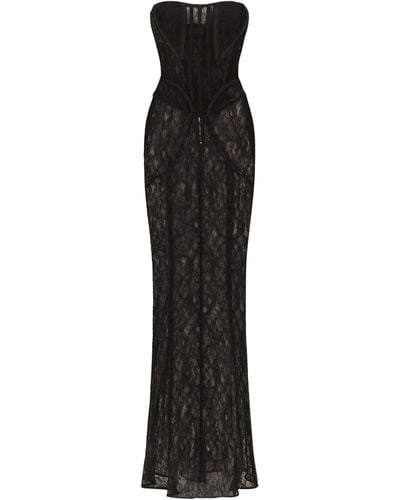 Dolce & Gabbana Lace Corset Dress - Black