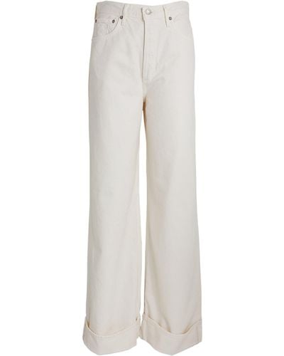 Agolde Wide-leg Dame Jeans - White