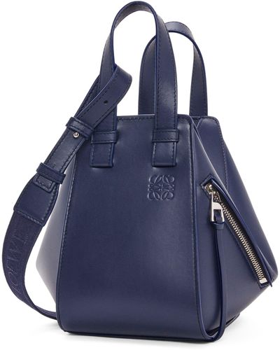 Loewe Leather Compact Hammock Top-handle Bag - Blue