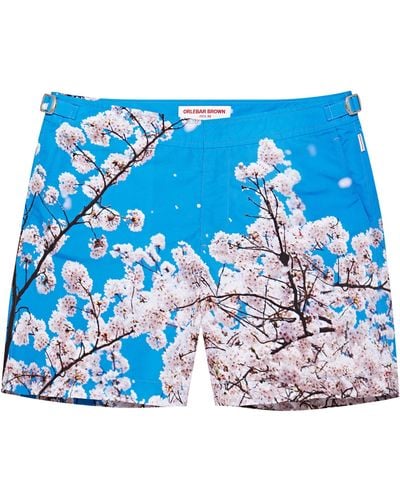 Orlebar Brown Bulldog Floral Swim Shorts - Blue