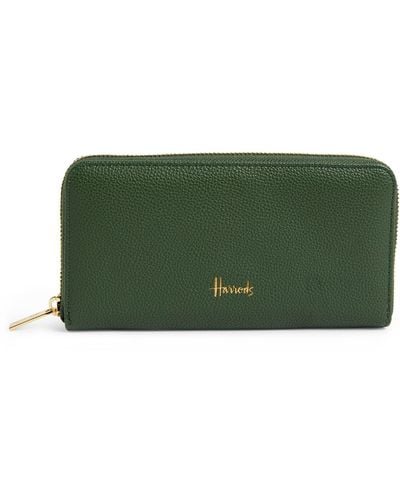 Harrods Oxford Zip-around Wallet - Green