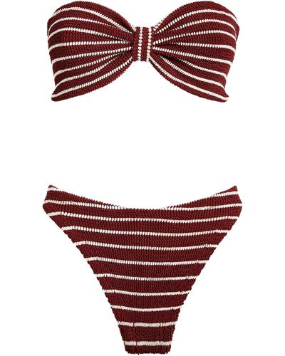 Hunza G Striped Jean Bikini - Red