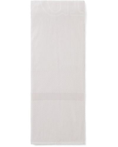 Zegna Logo Beach Towel - White