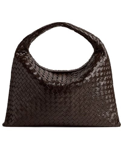 Bottega Veneta Large Leather Hop Shoulder Bag - Brown