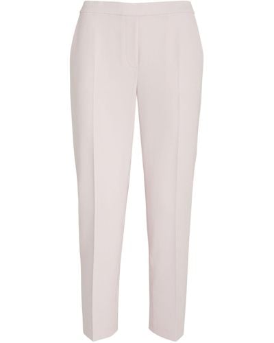 Theory Cropped Treeca Tailored Trousers - White