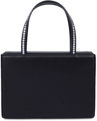 AMINA MUADDI Mini Embellished Leather Gilda Top-handle Bag - Black
