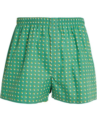 Sunspel Classic Boxer Shorts - Green