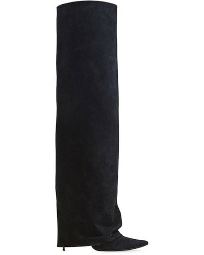 Balmain Calfskin Ariel Boots 120 - Black