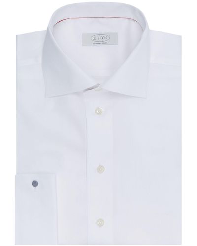 Eton Contemporary Fit Cotton Twill Shirt - White