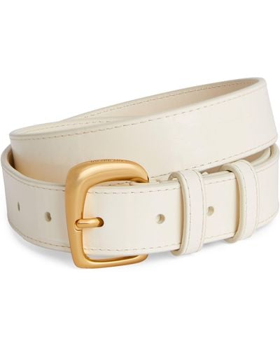 Jacquemus Leather Ovalo Belt - Natural