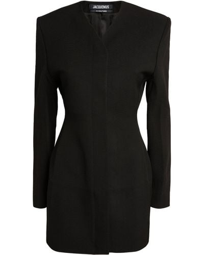 Jacquemus Structured Cubo Mini Dress - Black
