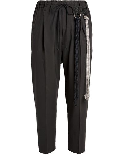 Song For The Mute Pleated Rope Pants - Black