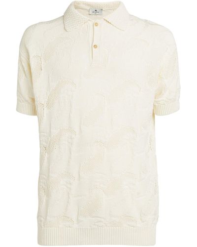 Etro Crochet Polo Shirt - White