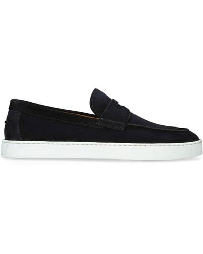 Magnanni Suede Cowes Penny Trainers - Black