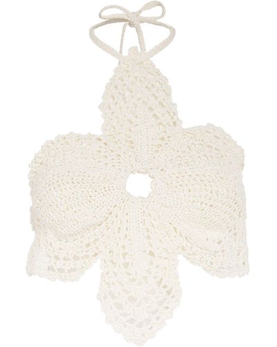 Cult Gaia Crochet Darlena Top - White
