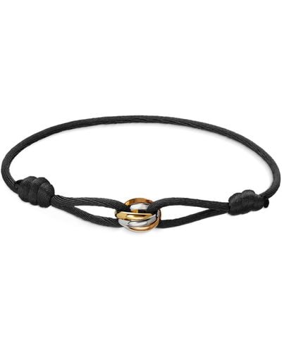 Cartier White, Yellow And Rose Gold Trinity Bracelet - Black