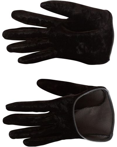 Balmain Velvet Driving Gloves - Black