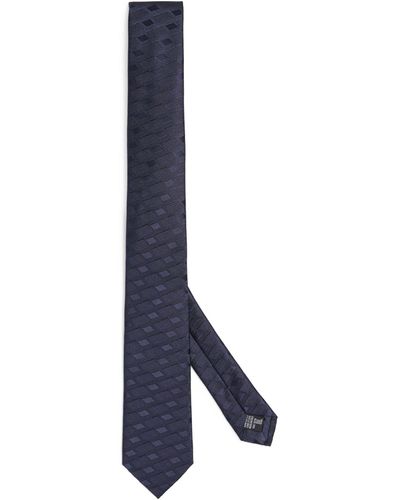 Giorgio Armani Silk Jacquard Tie - Blue