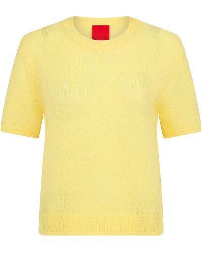 Cashmere In Love Cashmere-blend Sidley T-shirt - Yellow