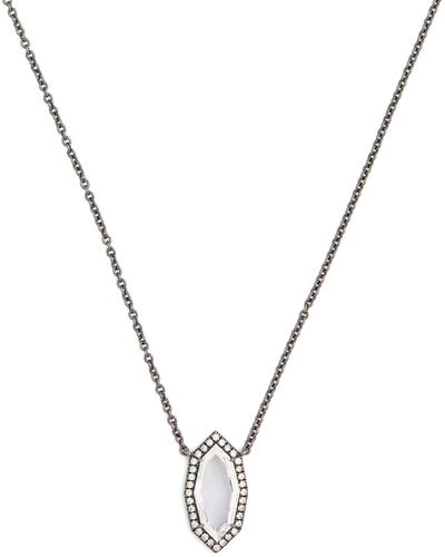 Eva Fehren Black Gold And Diamond Prism Necklace - Metallic