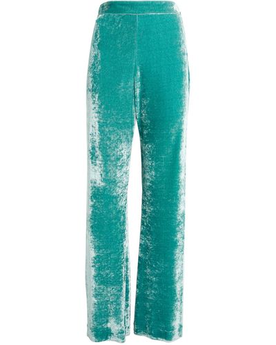 Jil Sander Velvet Straight-leg Trousers - Green