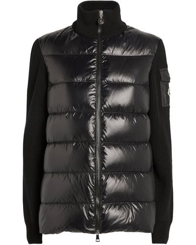 Moncler Down-filled Quilted Cardigan - Black