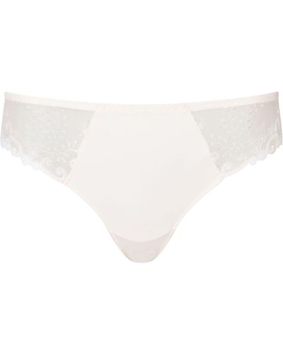 Simone Perele Floral Lace Thong - Pink