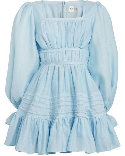 Aje. Impression Mini Dress - Blue