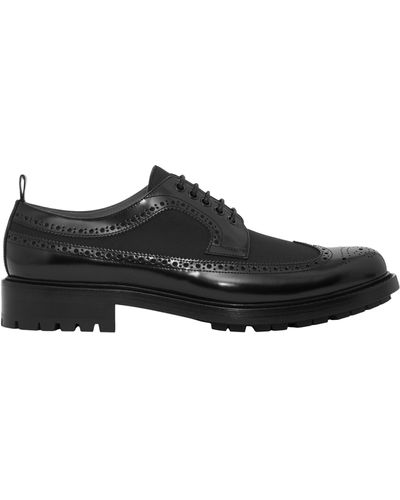 Burberry Leather Panelled Oxford Shoes - Black