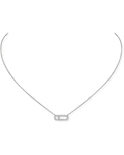 Messika White Gold And Diamond Move Uno Necklace - Natural