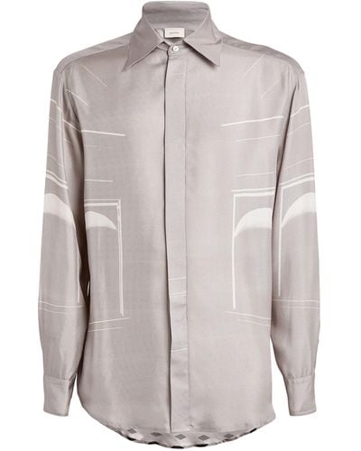Limitato Silk Printed Shirt - Grey