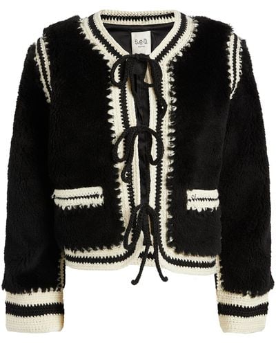 Sea Wool Crochet Harper Jacket - Black