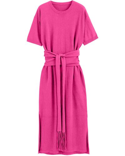 Chinti & Parker Knitted Monaco Midi Dress - Pink