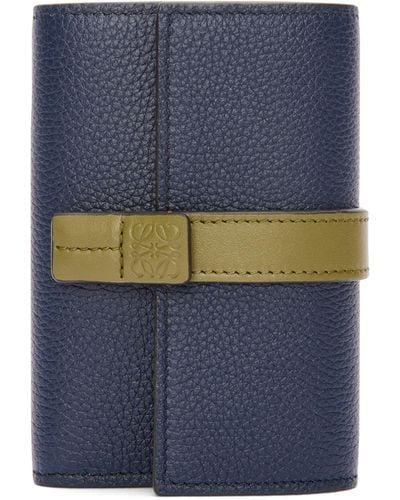 Loewe Small Calfskin Vertical Wallet - Blue