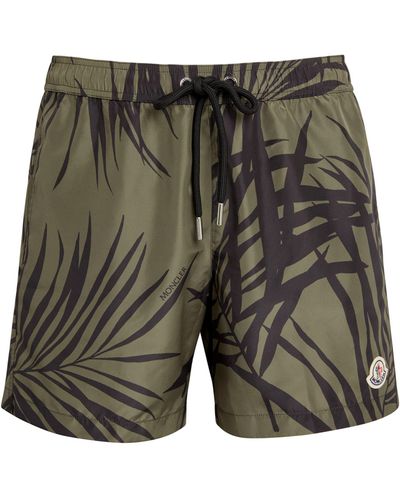 Moncler Printed Swim Shorts - Green